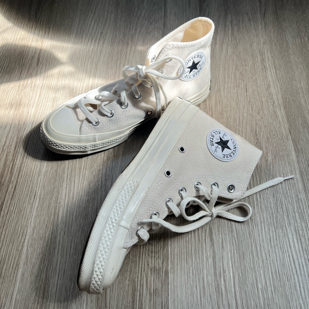 Converse High Top Sneakers in Cream